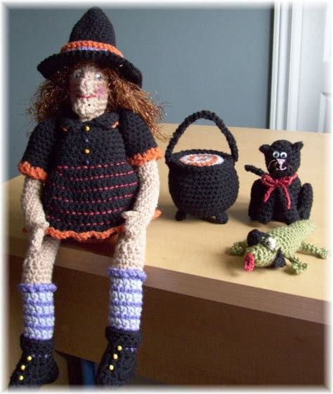Witch doll crafted with crochet